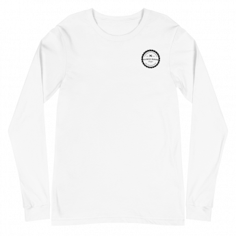 Unisex White Logo Long Sleeve T-Shirt
